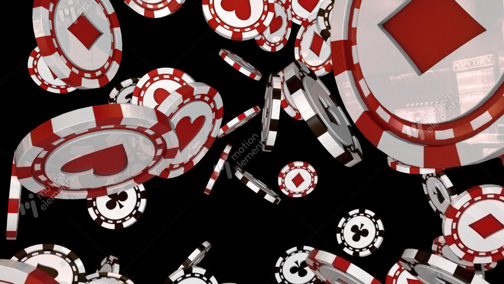 The Falling Poker Chips Loop Stock Animation 10284254
