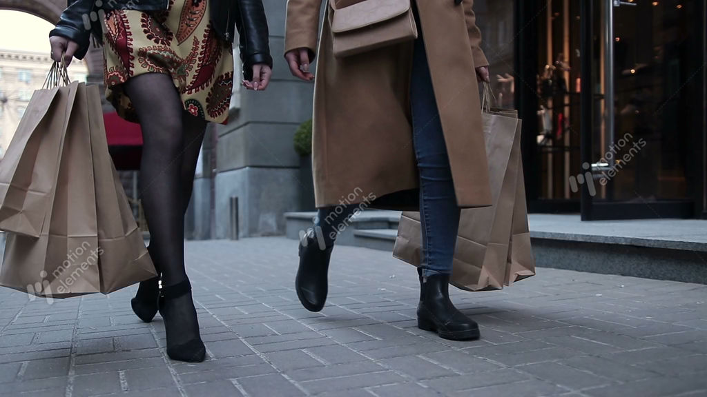 Sexy Female Legs Walking On Shopping Street Stock Video Footage Sexy Female Legs Walking On Shopping Street Stock Video Footage