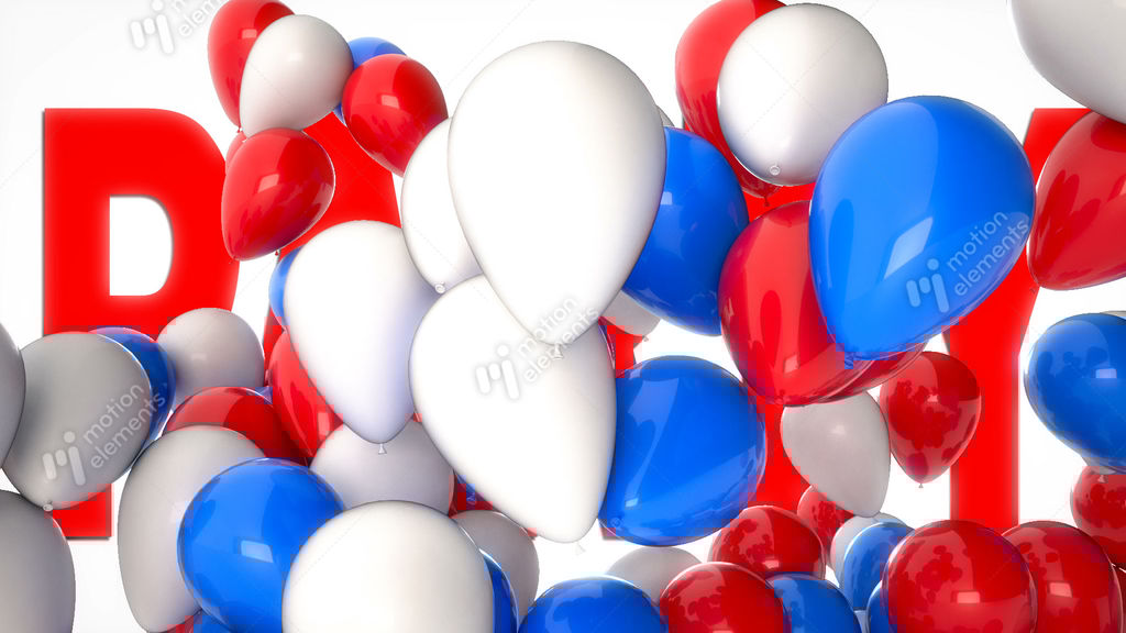 3d cgi video of colorful balloons flying over big word party big word for perfect