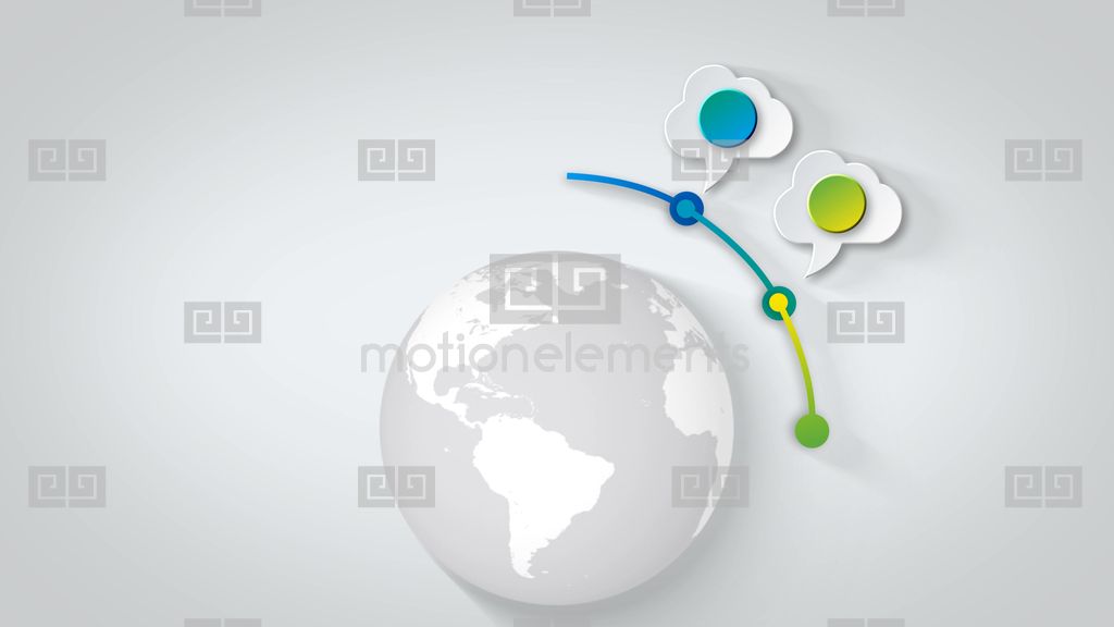 Rotating Earth Globe With Colorful Clouds Showing Global Network Concept Design After Effects Spinning Globe After Effects Template