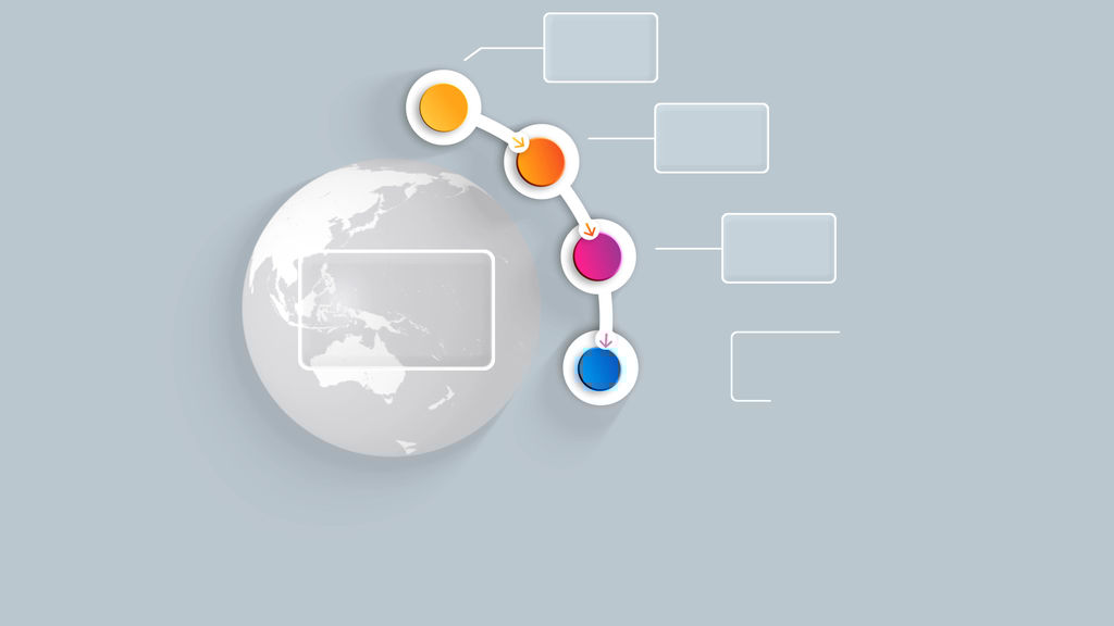 Rotating Earth Globe With Colorful Dots Showing Global Network And Task Plates After Effects Spinning Globe After Effects Template