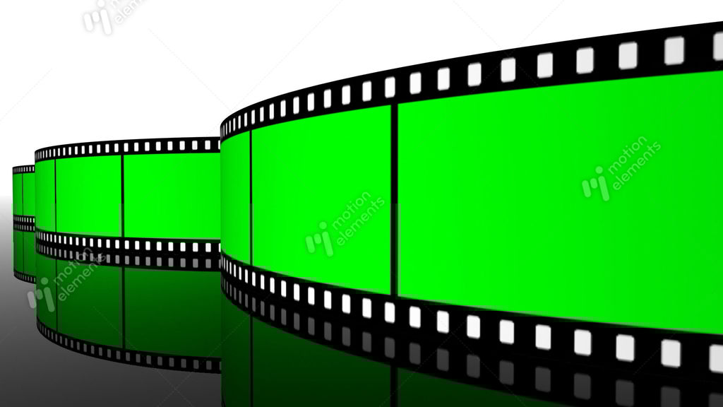 Green Screen Film Roll Strip Filmstrip Reel Cinema Projection Camera