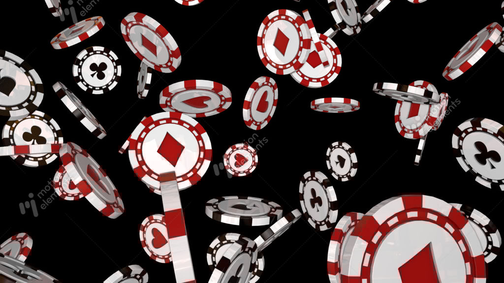 The Falling Poker Chips Loop Stock Animation 10284254
