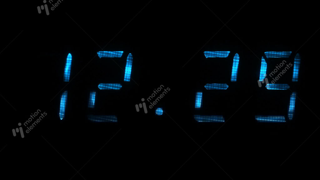 Digital Clock Shows The Time Of 12 Hours 29 Minutes To 12 Hours 30