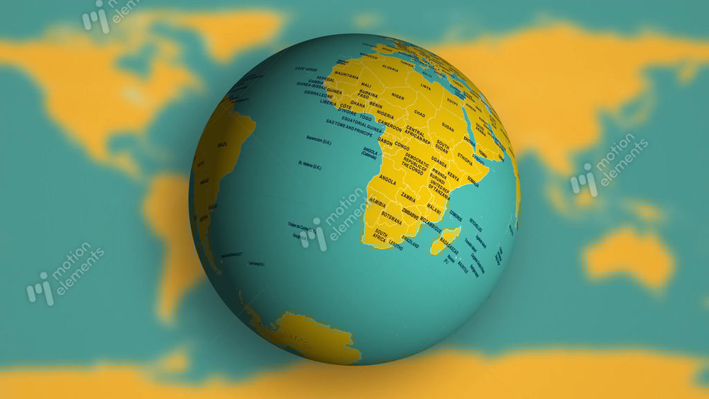4k spinning earth globe with political world map stock video footage