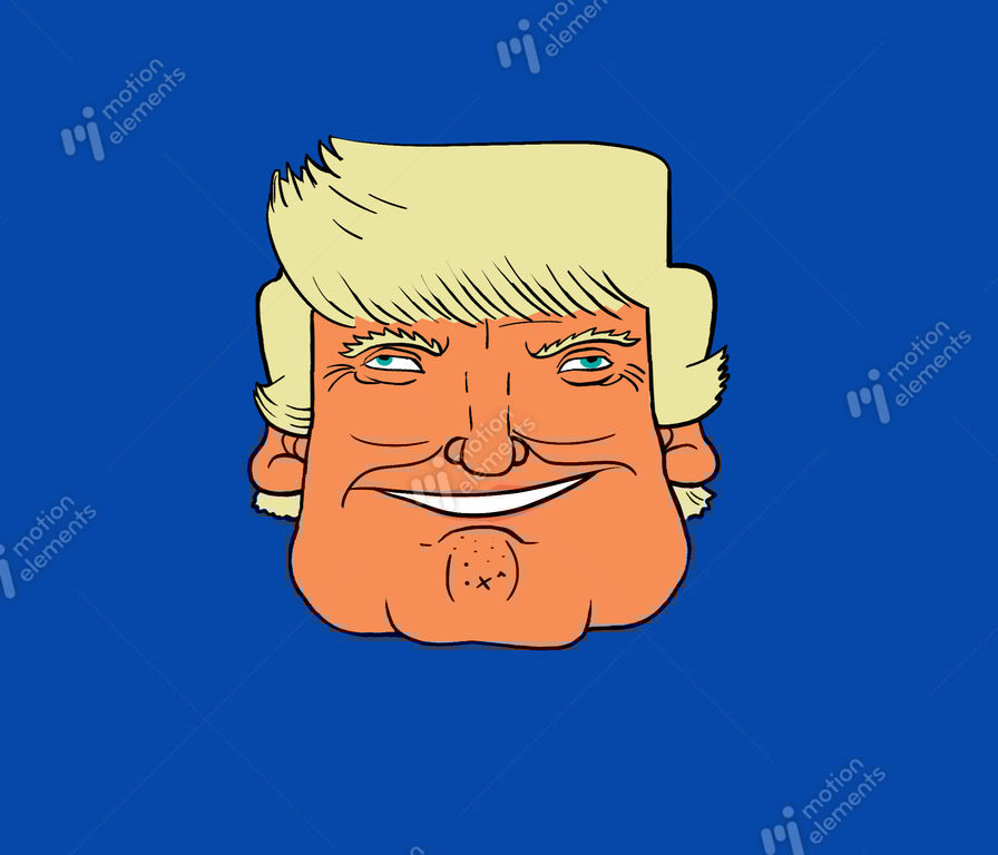 Trump Head Expressions Stock Animation | 10460351