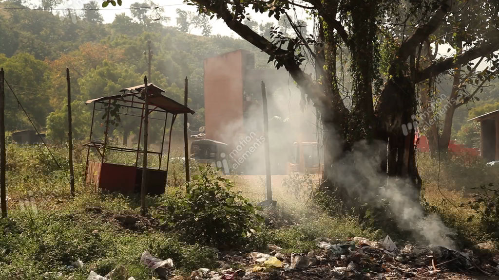 Garbage Dump At Rural Area Stock video footage 10699711