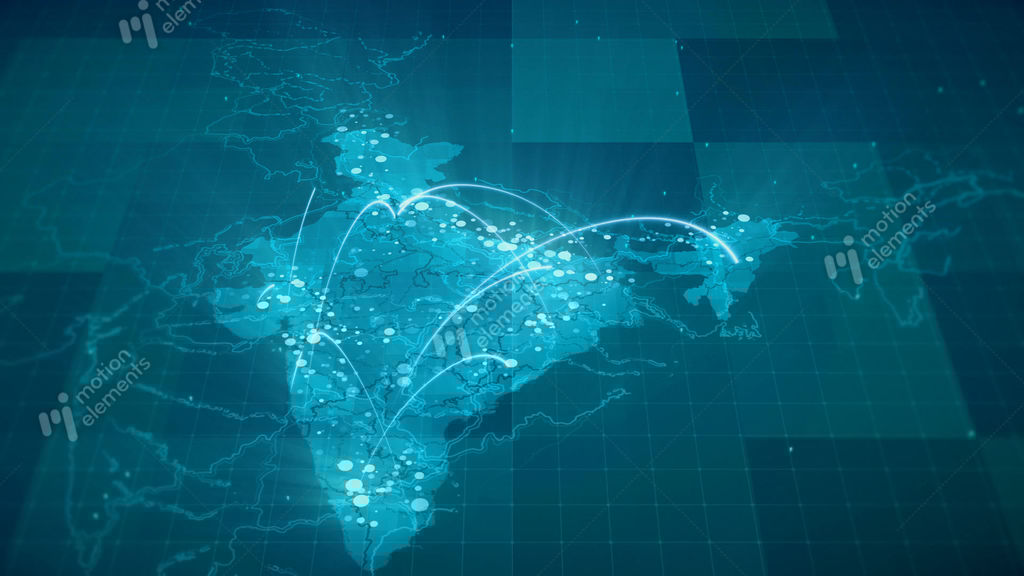 India Map Globalization Stock Animation 10934285