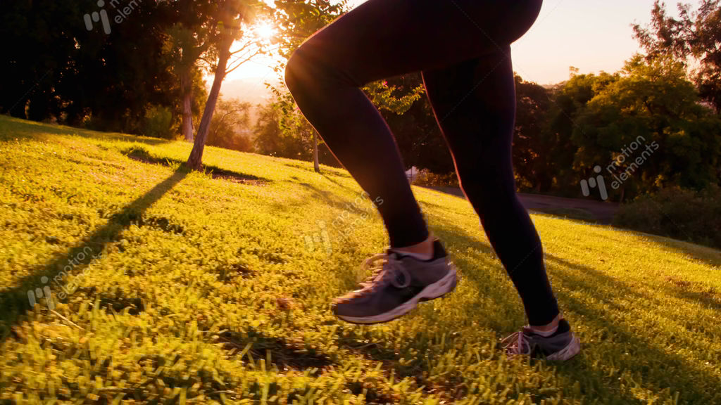 Athletic Woman Running SlowMotion Stock video footage 11111110