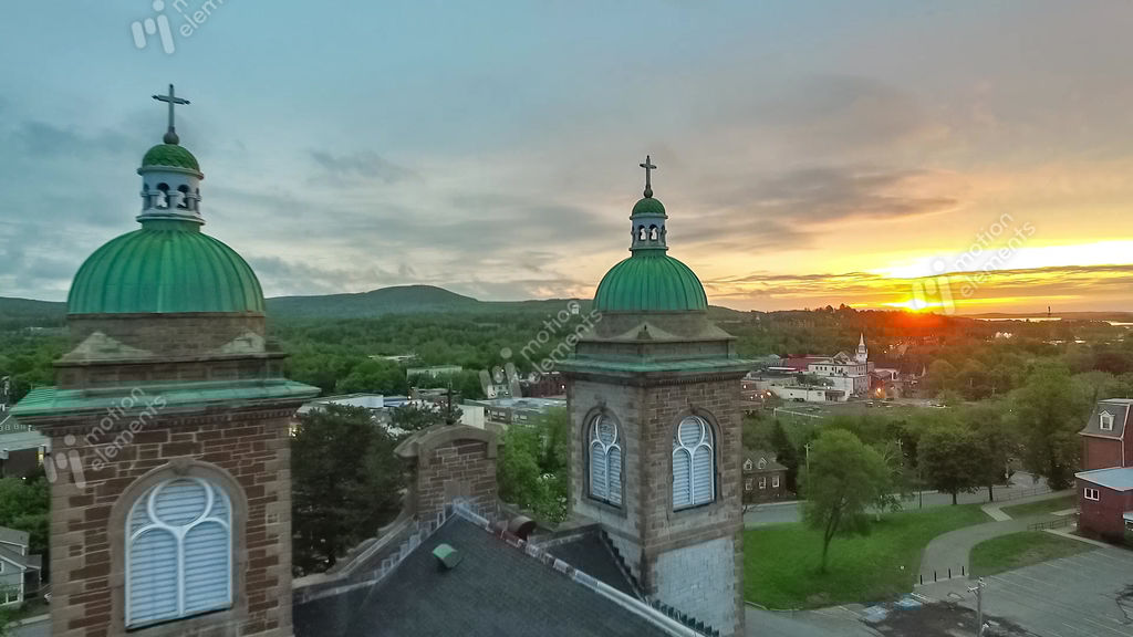 St. Ninian's Cathedral, Antigonish, Nova Scotia Stock video footage