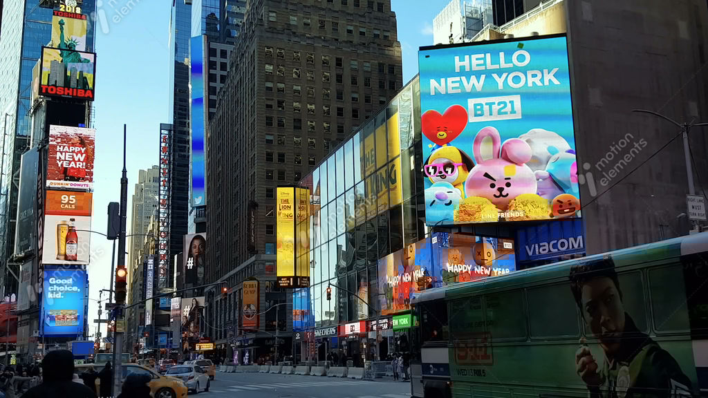 New York City, USA Advertising Billboards At Times Square Stock video