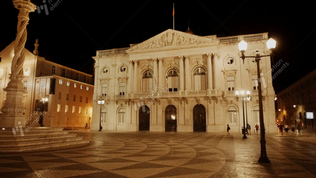Town Hall, Lisbon, Portugal Stock video footage 11196078