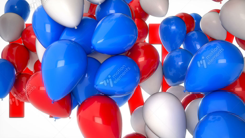3d cgi video of colorful balloons flying over big word party big word for perfect