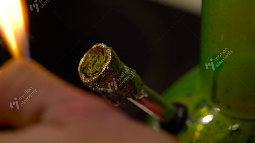 Smoking A Water Bong, Illegal Substance Abuse Stock video footage