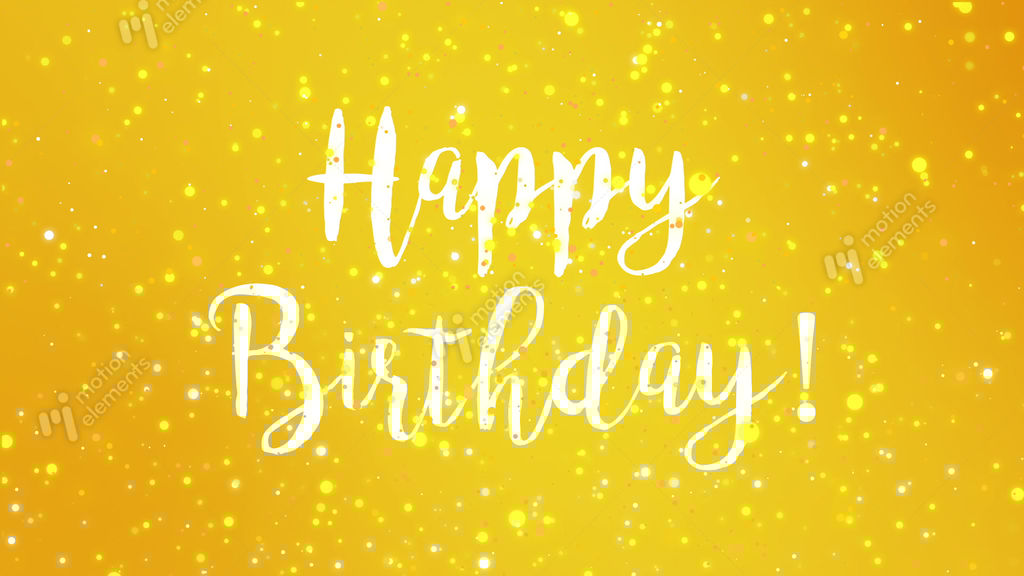 Elegant 22 Yellow Happy Birthday Card