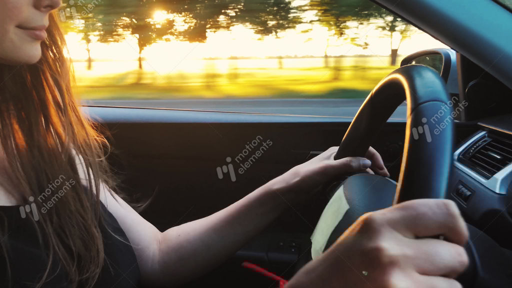 Drone Footage Car Driving Sunset Drone Footage Car Driving Sunset