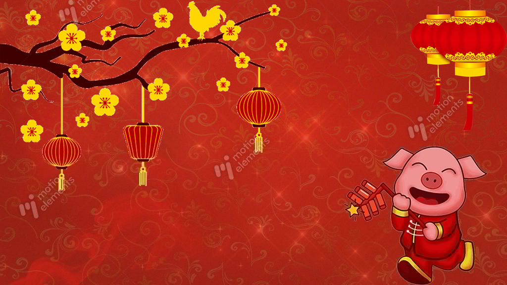 Chinese New Year 04 - Virtual Background Loop Stock video footage