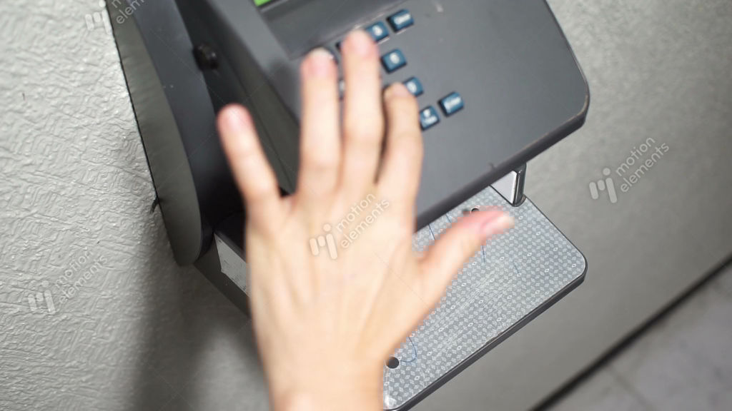 Employee Clocking In Or Out Stock video footage 9298923
