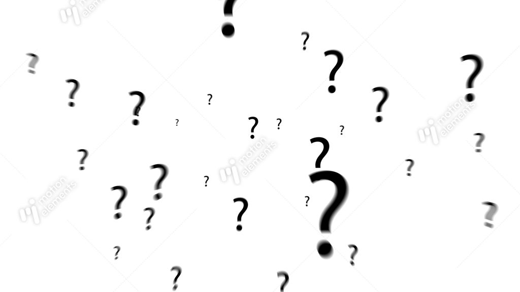 Question Mark Zoom Out Of Screen White Background Stock Animation