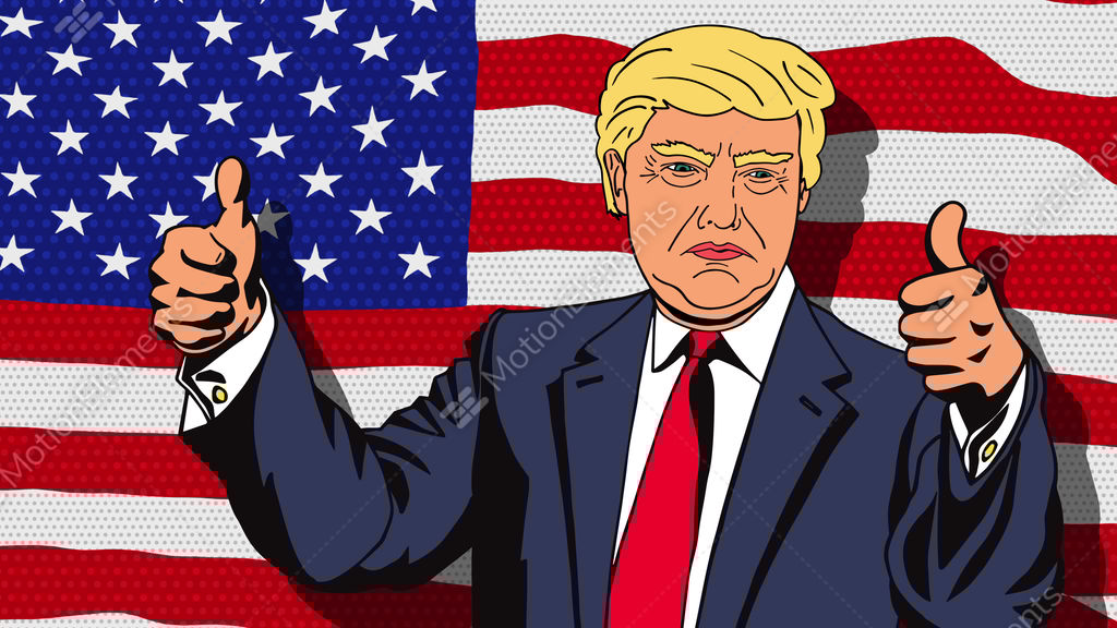 January 18, 2016: Character Animation Portrait Donald Trump Stock ...