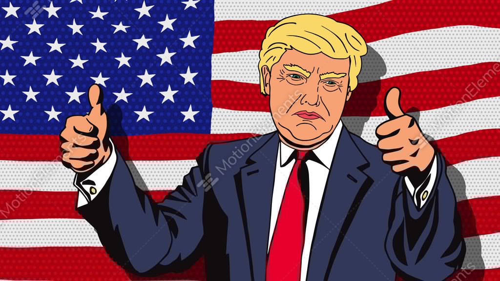 January 18, 2016: Character Animation Portrait Donald Trump Stock ...