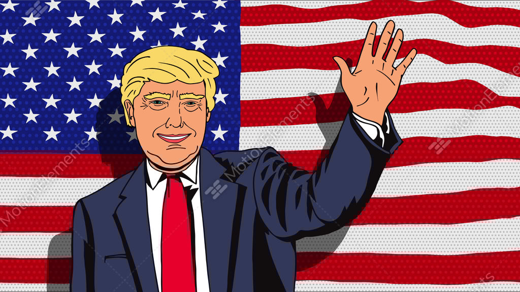 January 18, 2016: Character Animation Portrait Donald Trump Stock ...