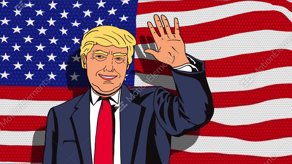 January 18, 2016: Character Animation Portrait Donald Trump Stock ...