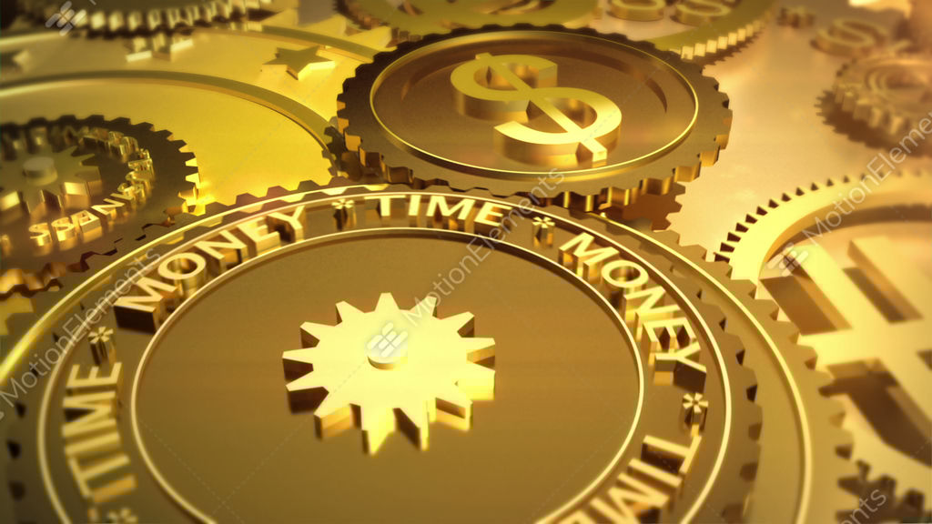 Time Is Money. Financial Metaphor Stock Animation 9359658