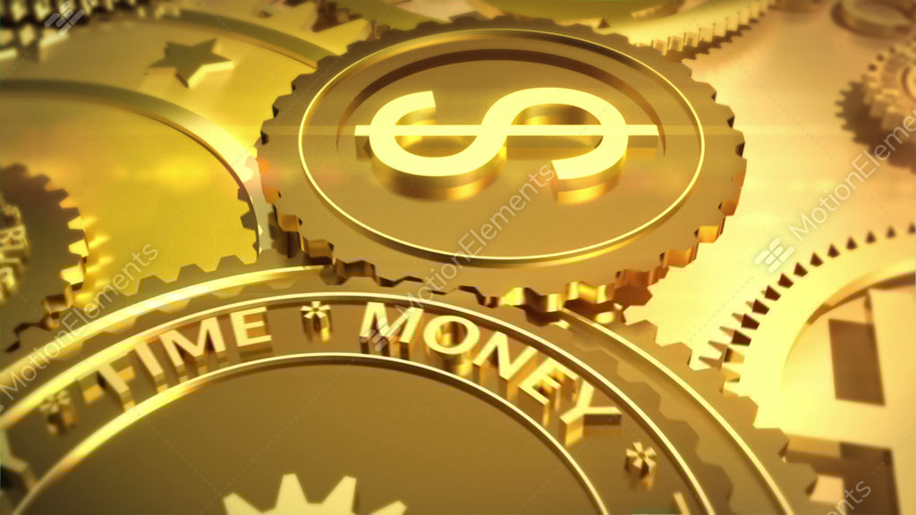 Time Is Money. Financial Metaphor Stock Animation 9359658