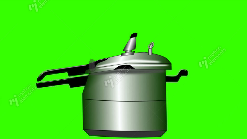Exploding Pressure Cooker Green Screen + Matte Stock Animation 9506136