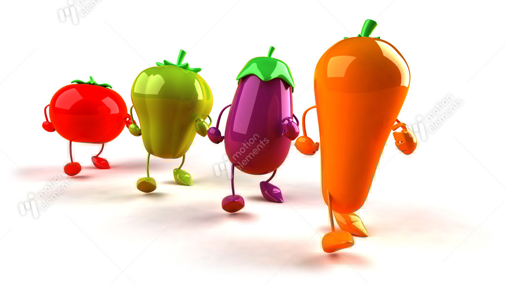 Vegetables Walk 2 Stock Animation 167805