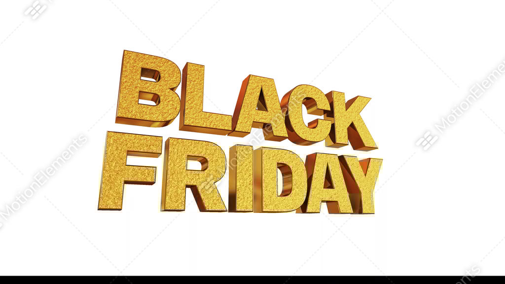 BLACK FRIDAY Gold Text Logo only +Alpha Channel | Card 21226327