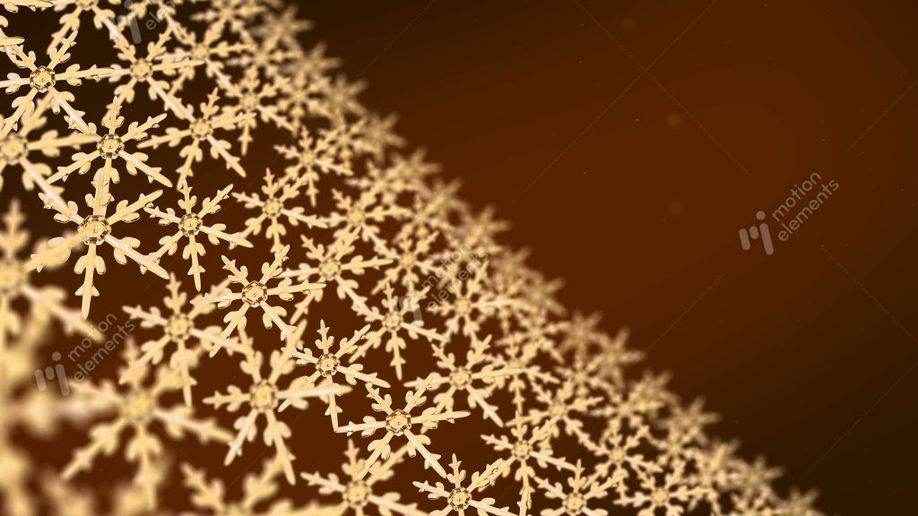 Snowflakes Array Tracking Background Gold Stock Animation 8949765